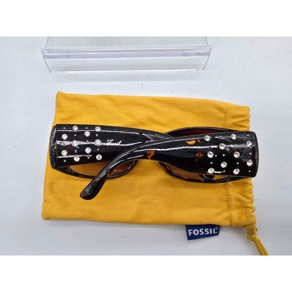 Fossil Sunstone FS3040 Womens Tortoise Shell Sunglasses With Rhinestone Details - Picture 3 of 7